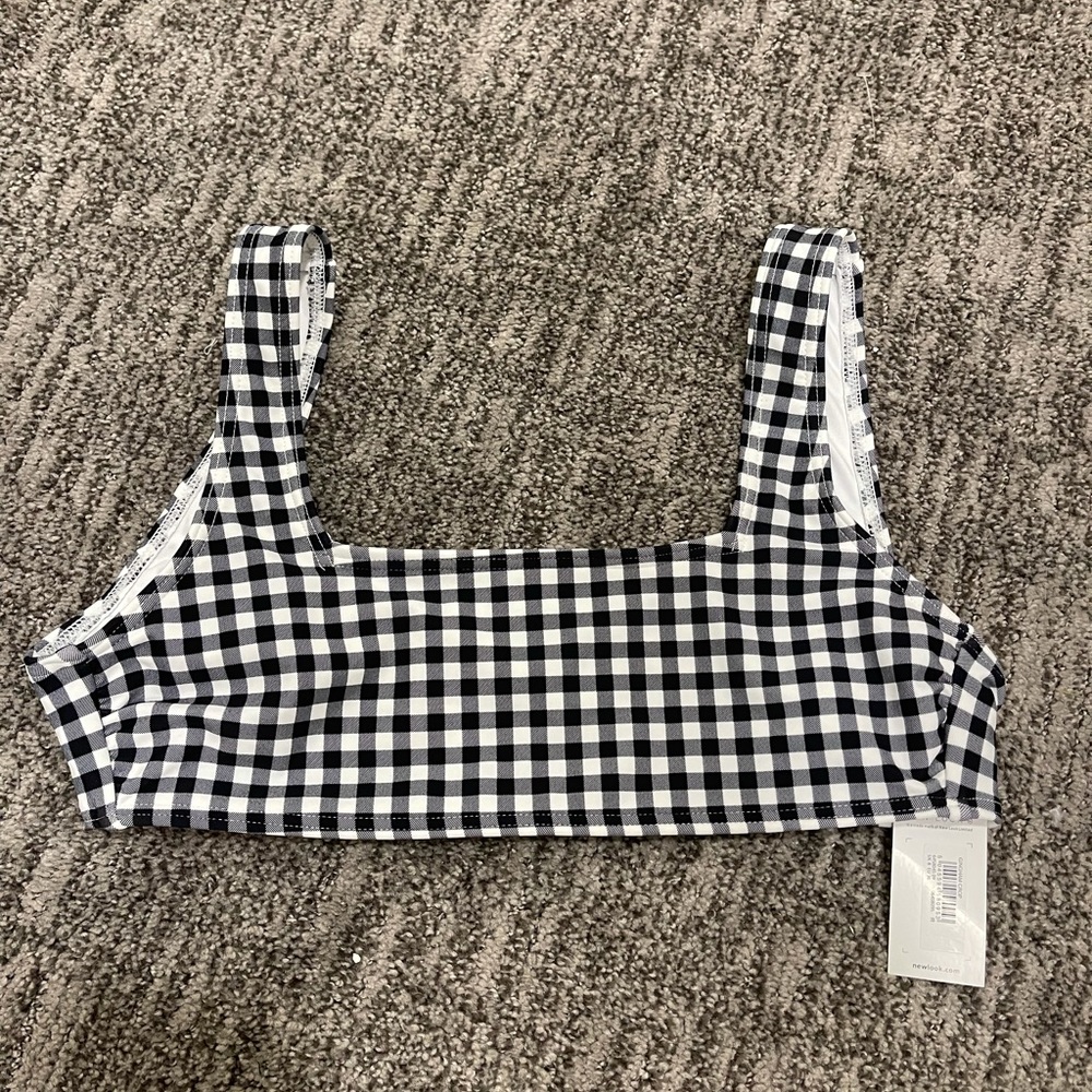Gingham bikini top